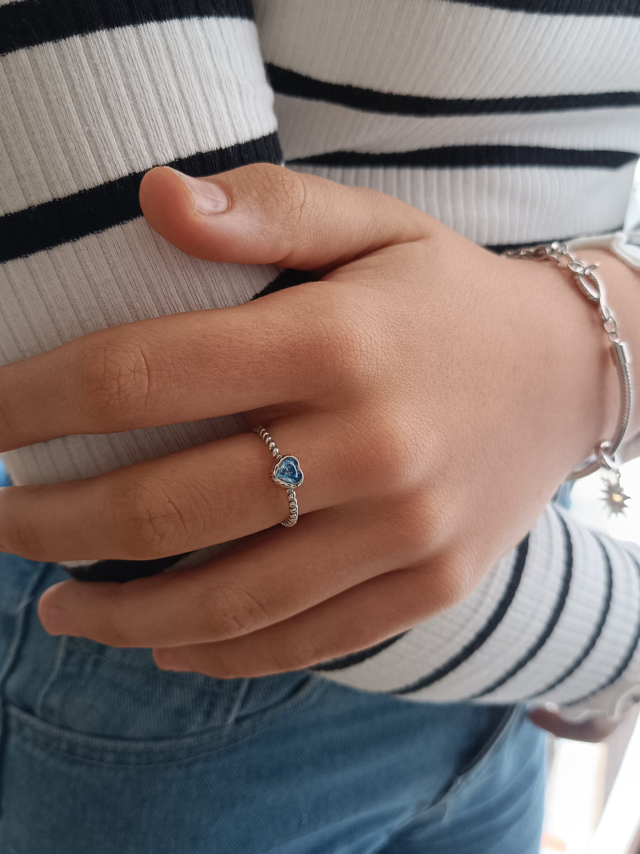 Anillo Blue Heart