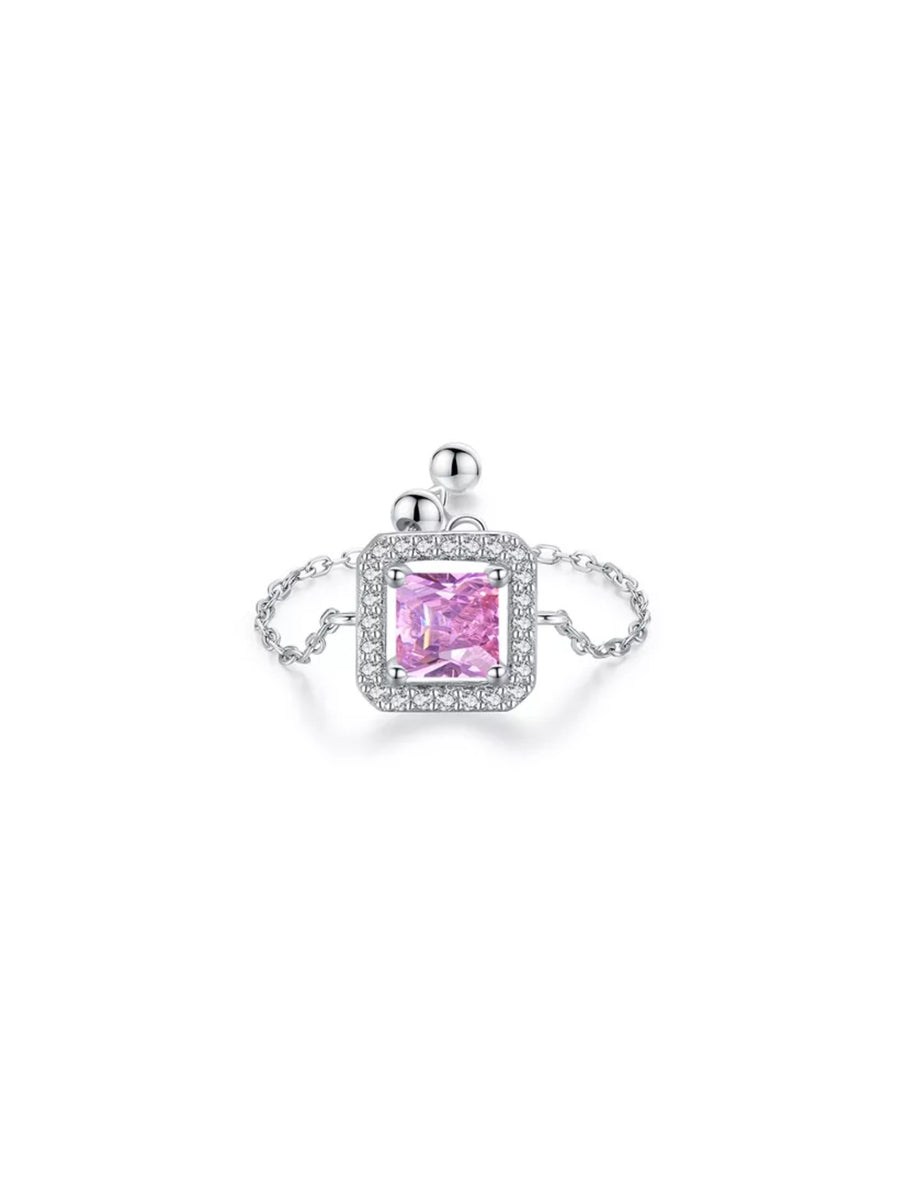 Anillo piedra rosa