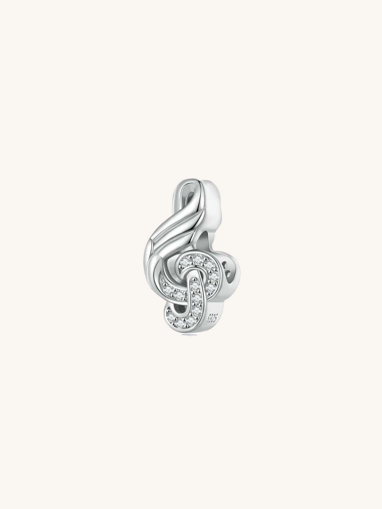 Charm Clave de Sol plata de ley compatible con pulseras Pandora.