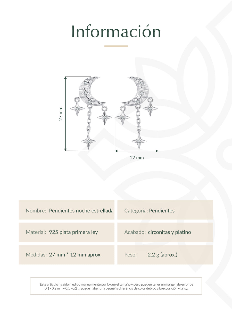 Pendientes noche estrellada