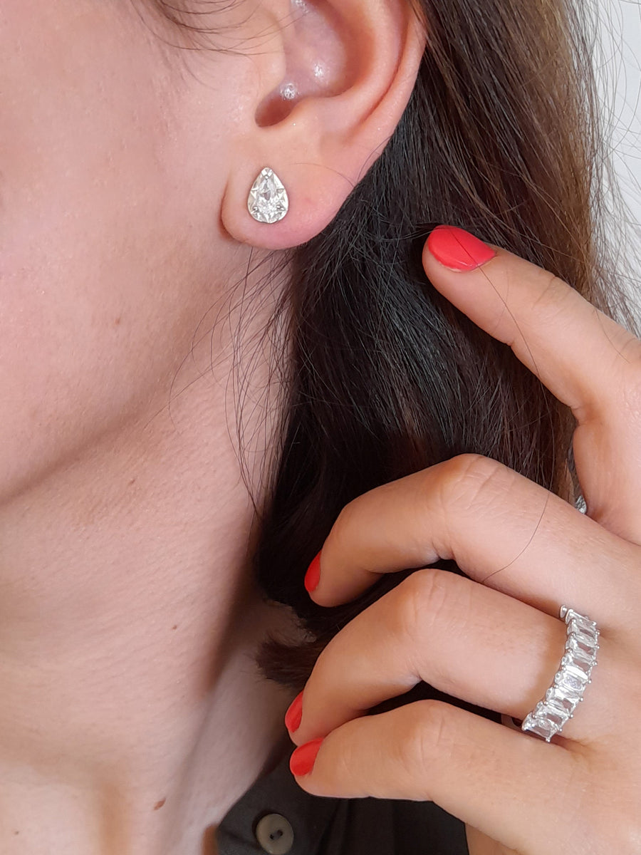 Pendientes gota circonita