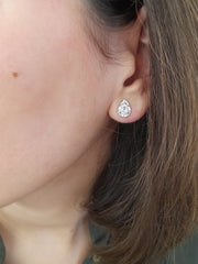 Pendientes gota circonita