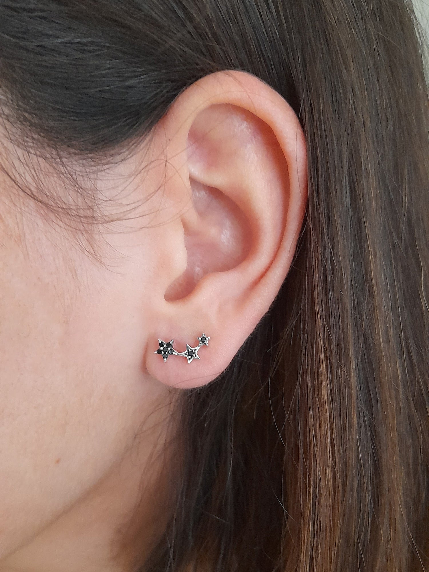 Pendientes triple estrella