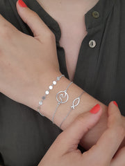 Pulsera ola de plata