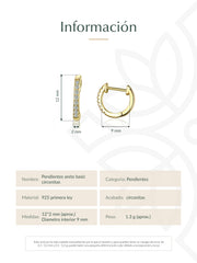 Aretes Basic Oro Circonitas